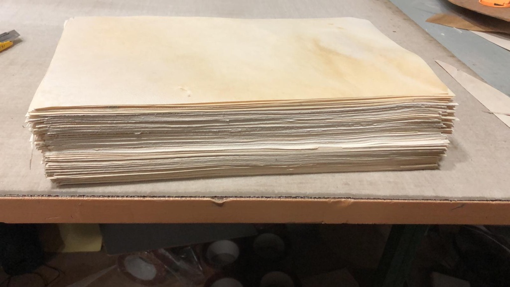 paquete de 100 formatos de 37x 21en Pergamino de piel de Cordero sin epidermis